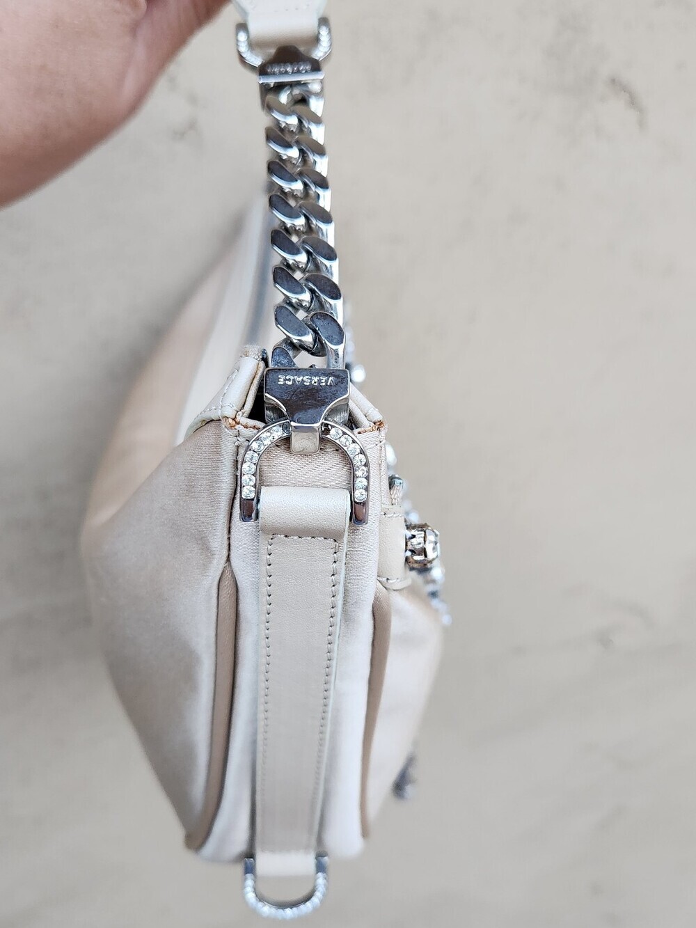 Versace Repeat Crystal Embellished Hobo Bag - Y2K - RARE - Picture 6 of 11